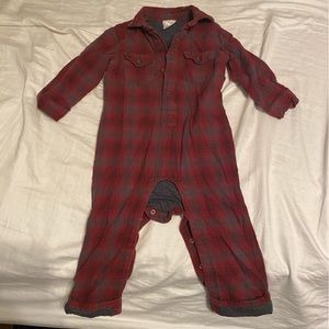 Boys flannel jumpsuit